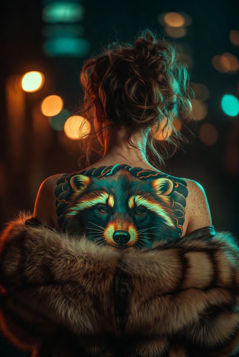 Ultra-Realistic Cinematic Portrait with Neon Tattoo Prompt — Nano Banana Pro AI Generated Image
