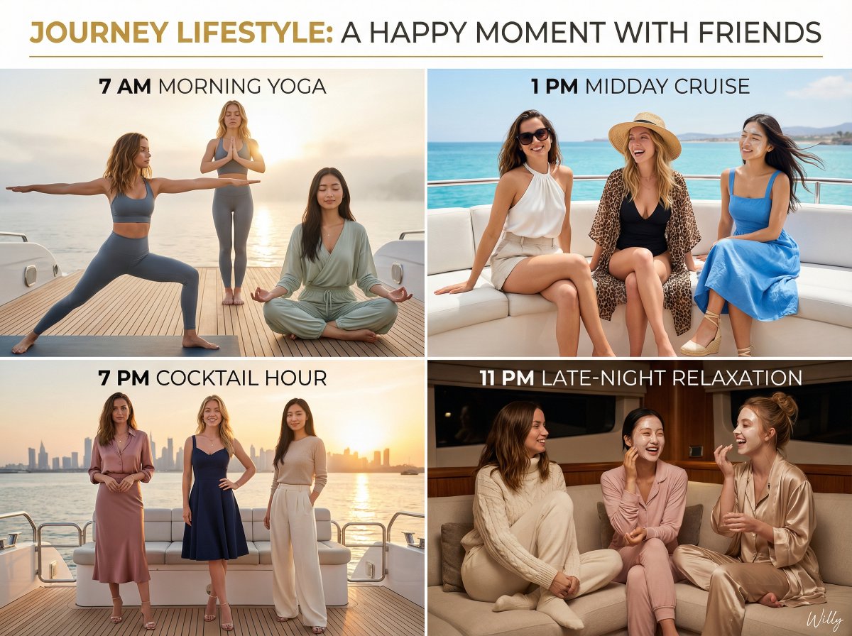 4-Panel Lifestyle Grid with Celebrities Prompt — Nano Banana Pro AI Generated Image