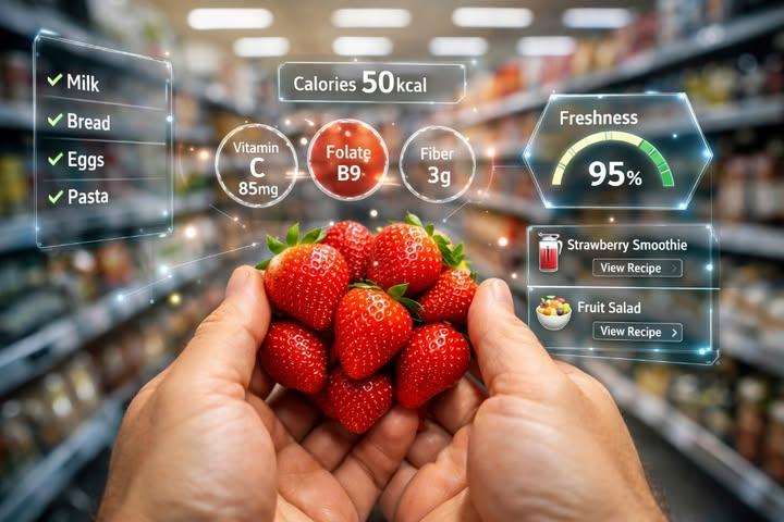 First-Person AR Shopping Interface Overlay — Nano Banana Pro AI Generated Image