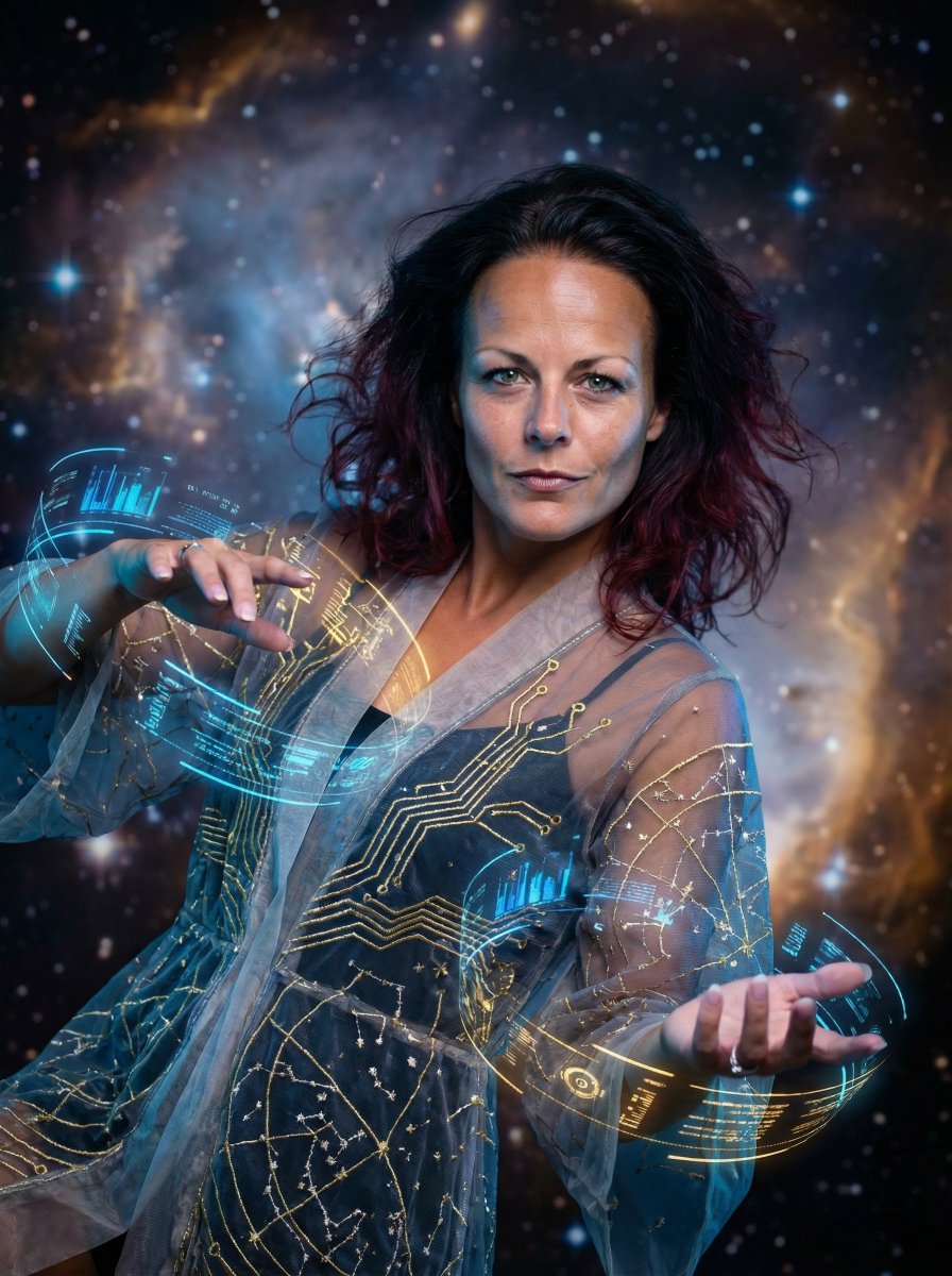 Hyper-Realistic Celestial Archivist Portrait — Nano Banana Pro AI Generated Image