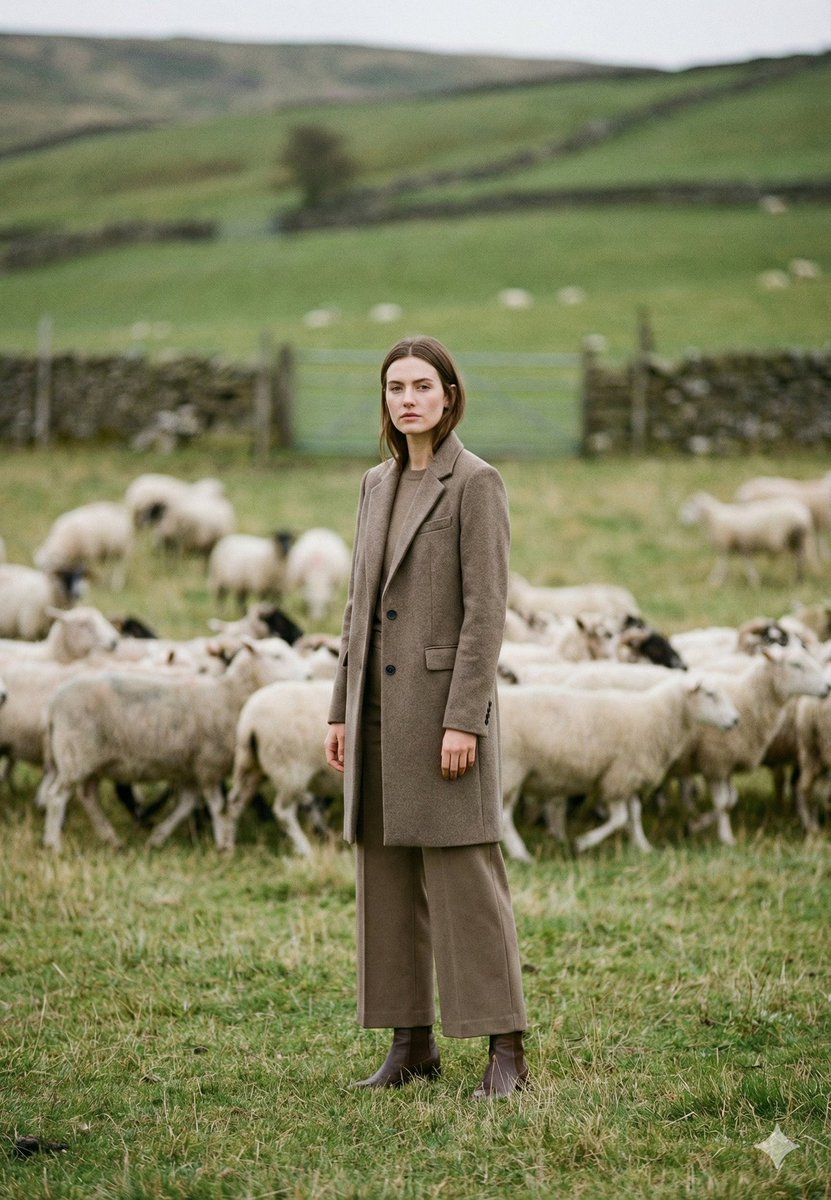 Cinematic Editorial Portrait in European Countryside — Nano Banana Pro AI Generated Image