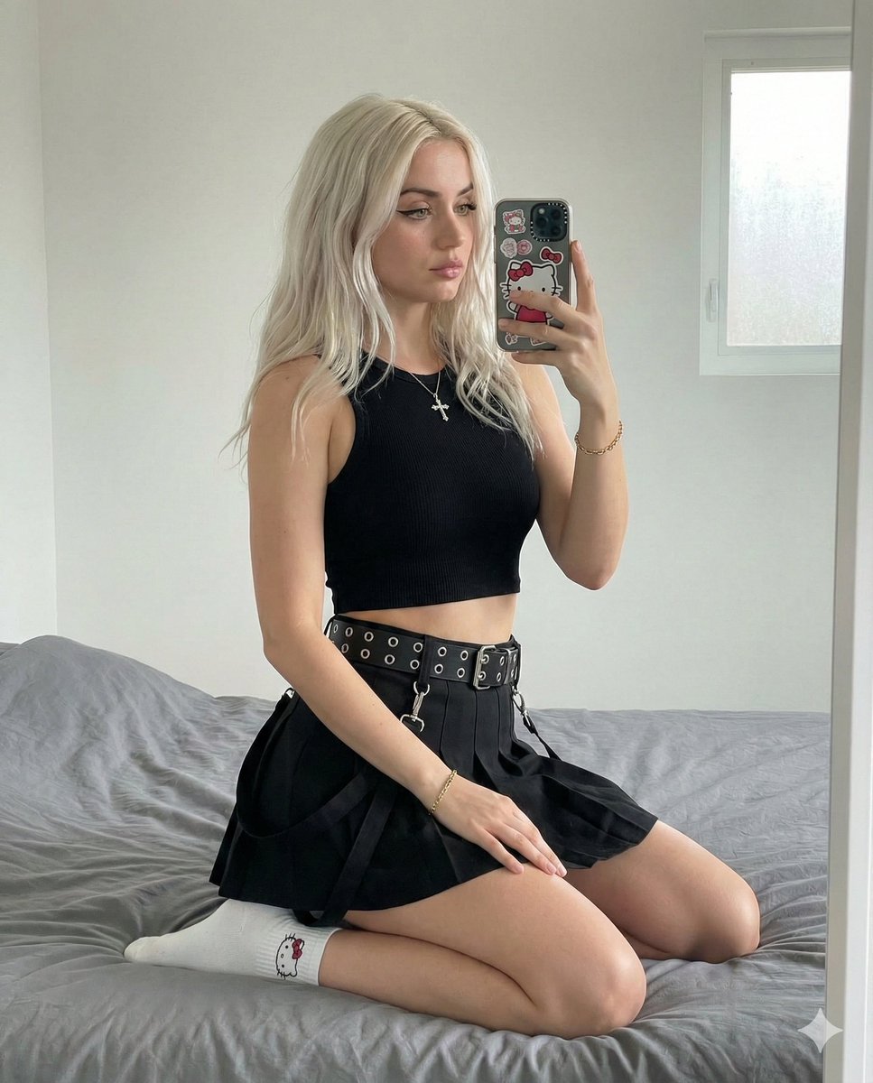 Photorealistic Soft Grunge Y2K Mirror Selfie — Nano Banana Pro AI Generated Image