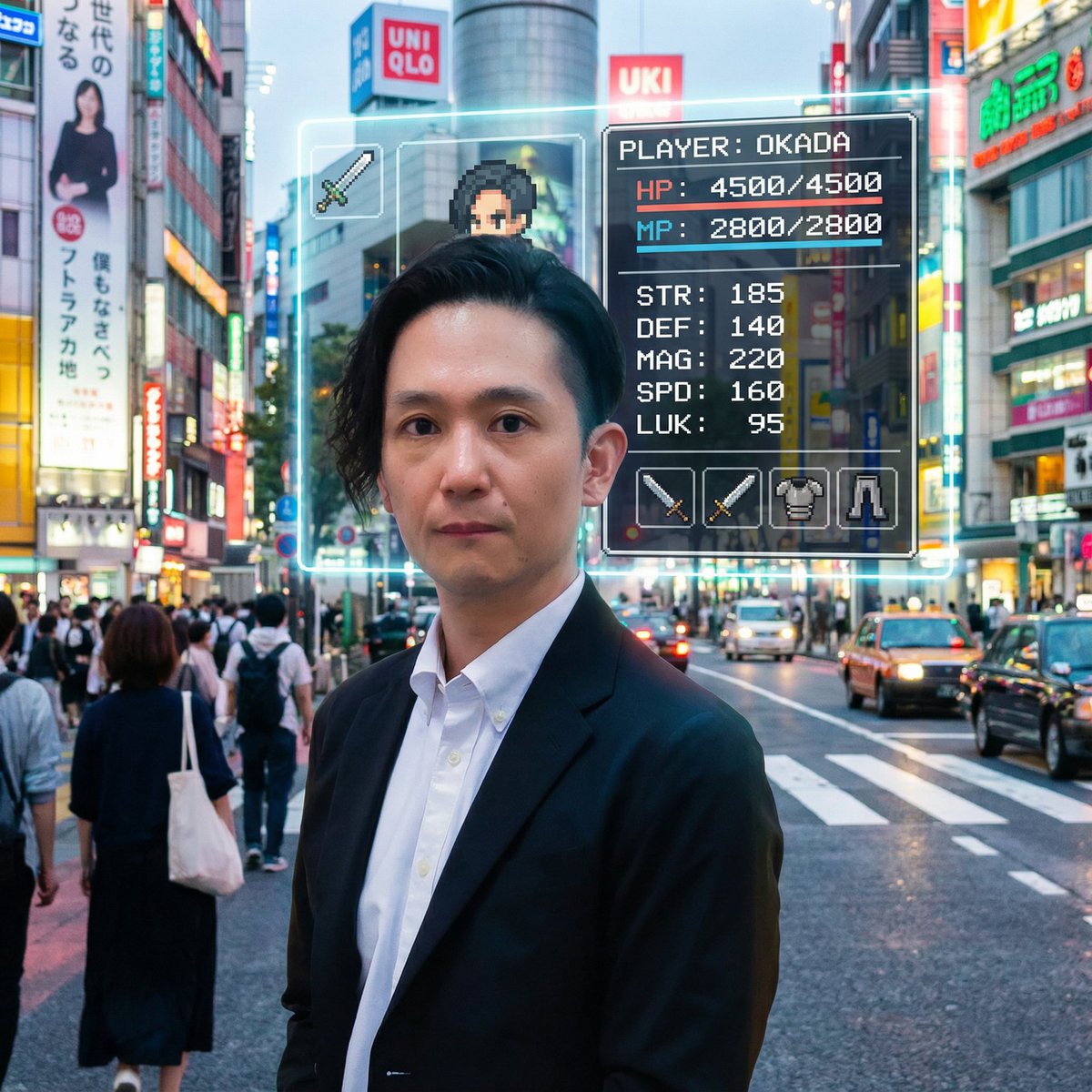 RPG Status Screen Overlay — Nano Banana Pro AI Generated Image