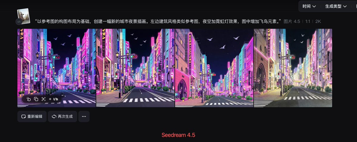 City Night Scene Illustration with Composition Reference — Nano Banana Pro AI Generated Image