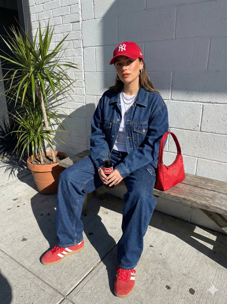 Urban Street Fashion Portrait with Vintage Accents — Nano Banana Pro AI Generated Image