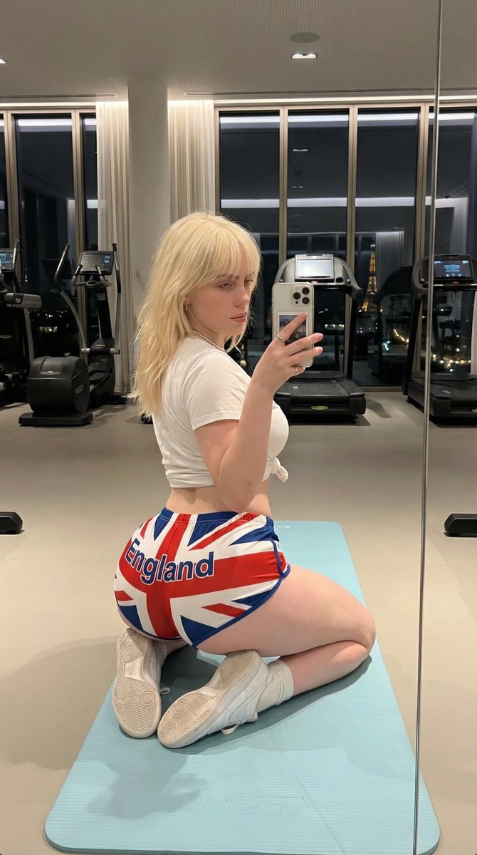 Exaggerated Physique Gym Mirror Selfie Prompt (Spain Theme) — Nano Banana Pro AI Generated Image