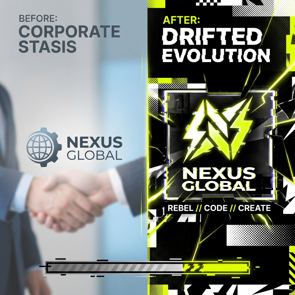 Conceptual Rebrand Reveal Visual Prompt — Nano Banana Pro AI Generated Image