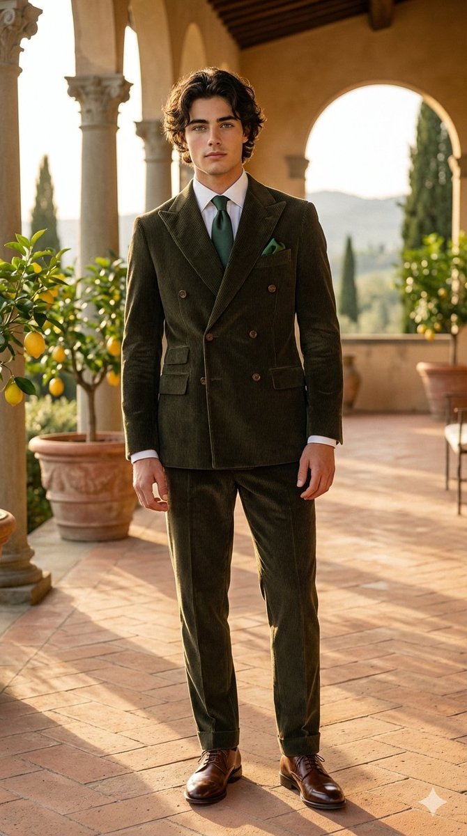 Fashion Editorial in Italian Villa at Golden Hour — Nano Banana Pro AI Generated Image