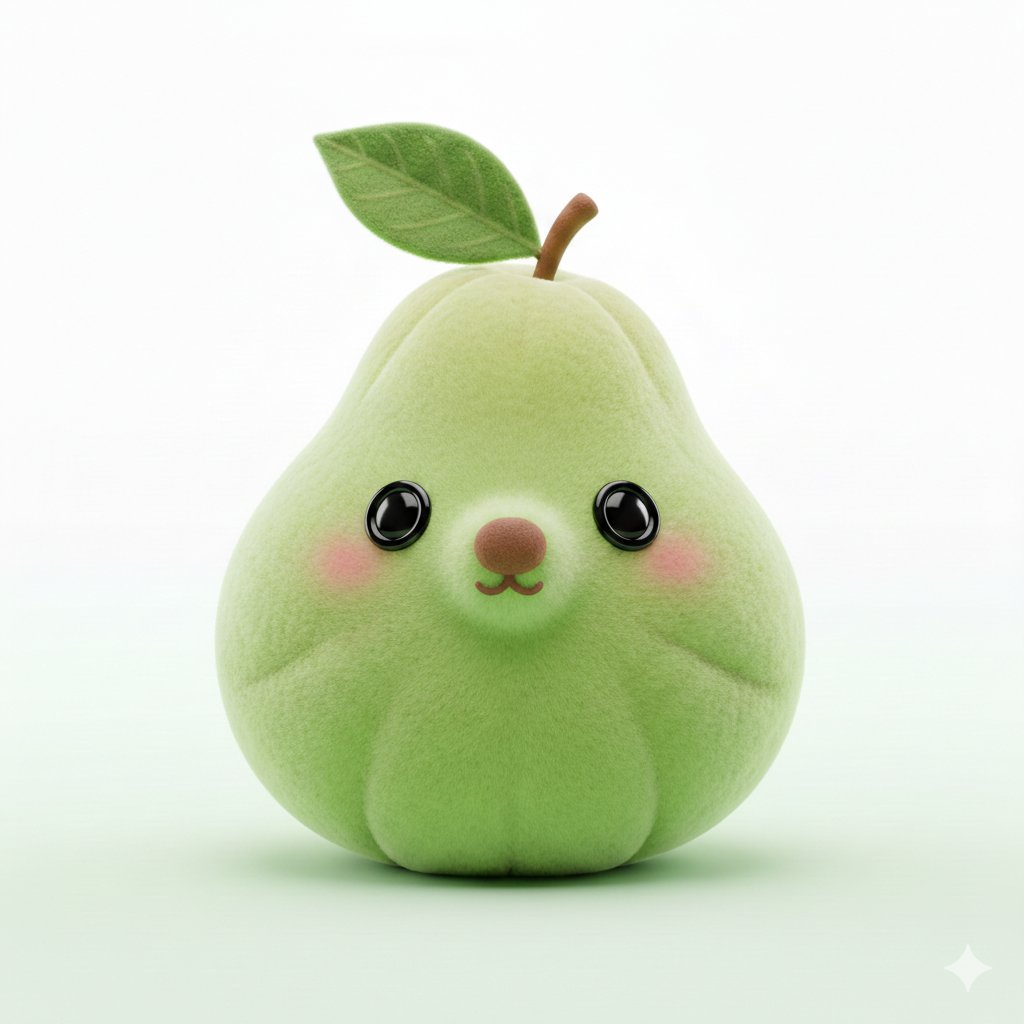 3D Plush Fruit Character Template — Nano Banana Pro AI Generated Image