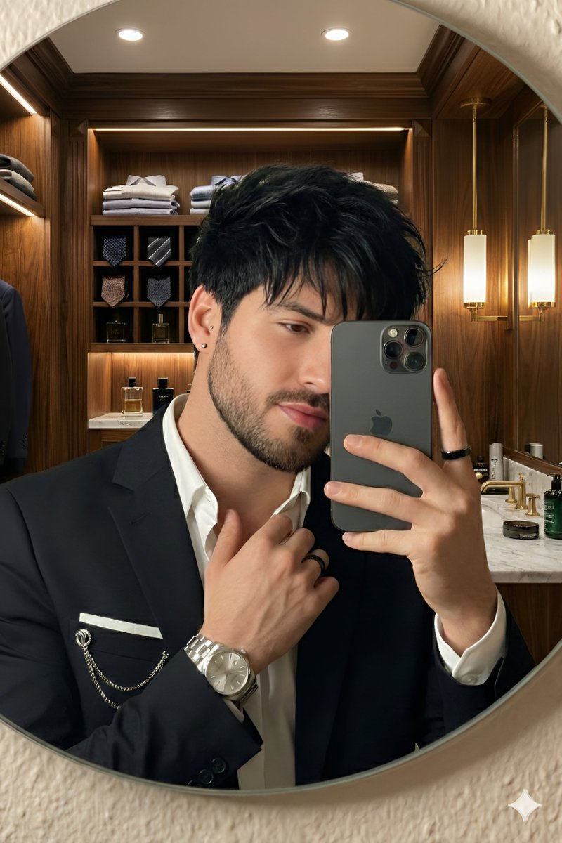 Luxury Mirror Selfie in a Walk-in Closet — Nano Banana Pro AI Generated Image