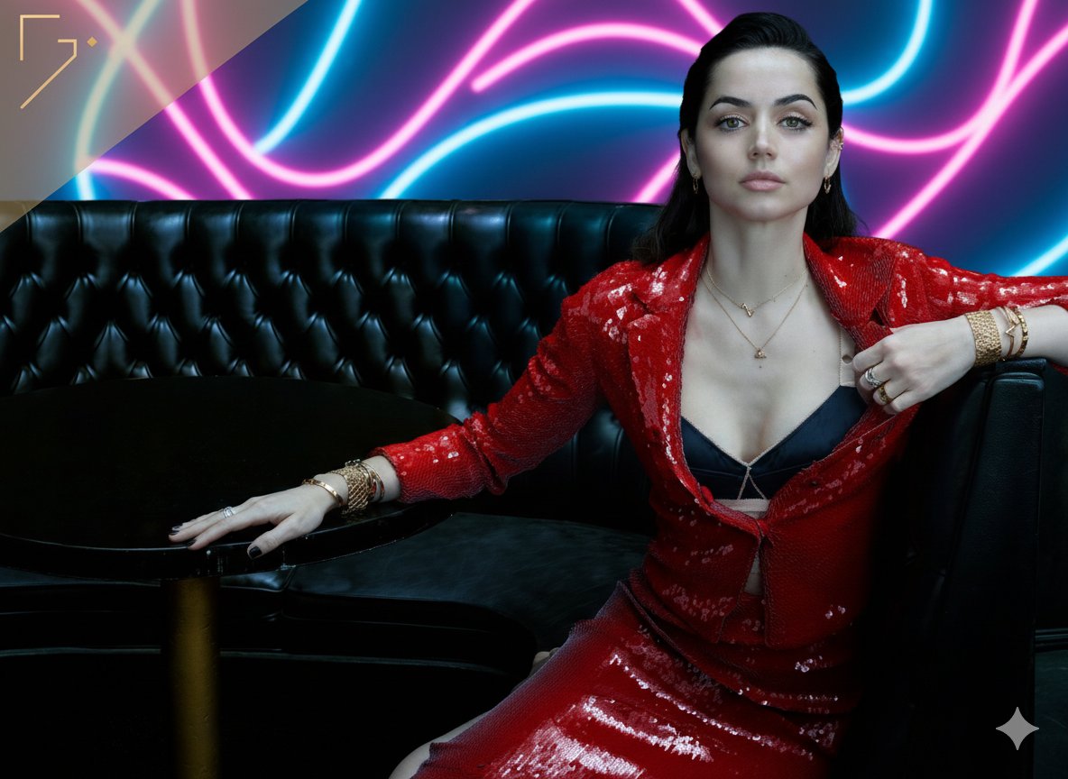 Multi-Scenario Celebrity Image Generation (Sydney Sweeney / Ana de Armas) — Nano Banana Pro AI Generated Image