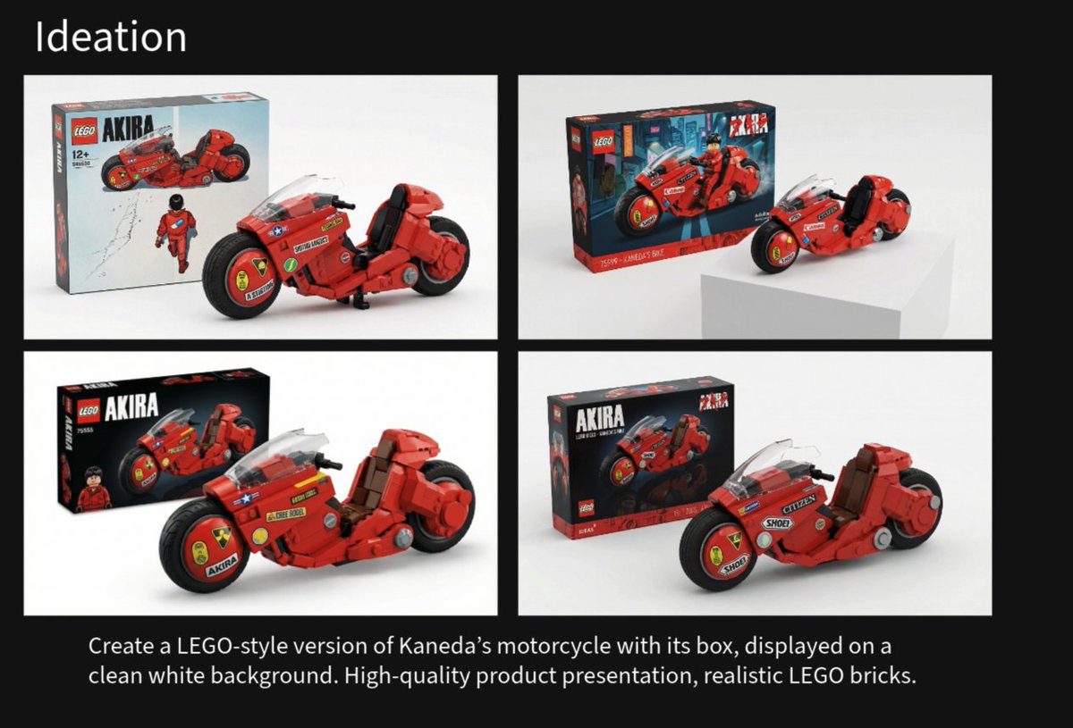 LEGO Kaneda's Motorcycle Product Shot Prompt — Nano Banana Pro AI Generated Image