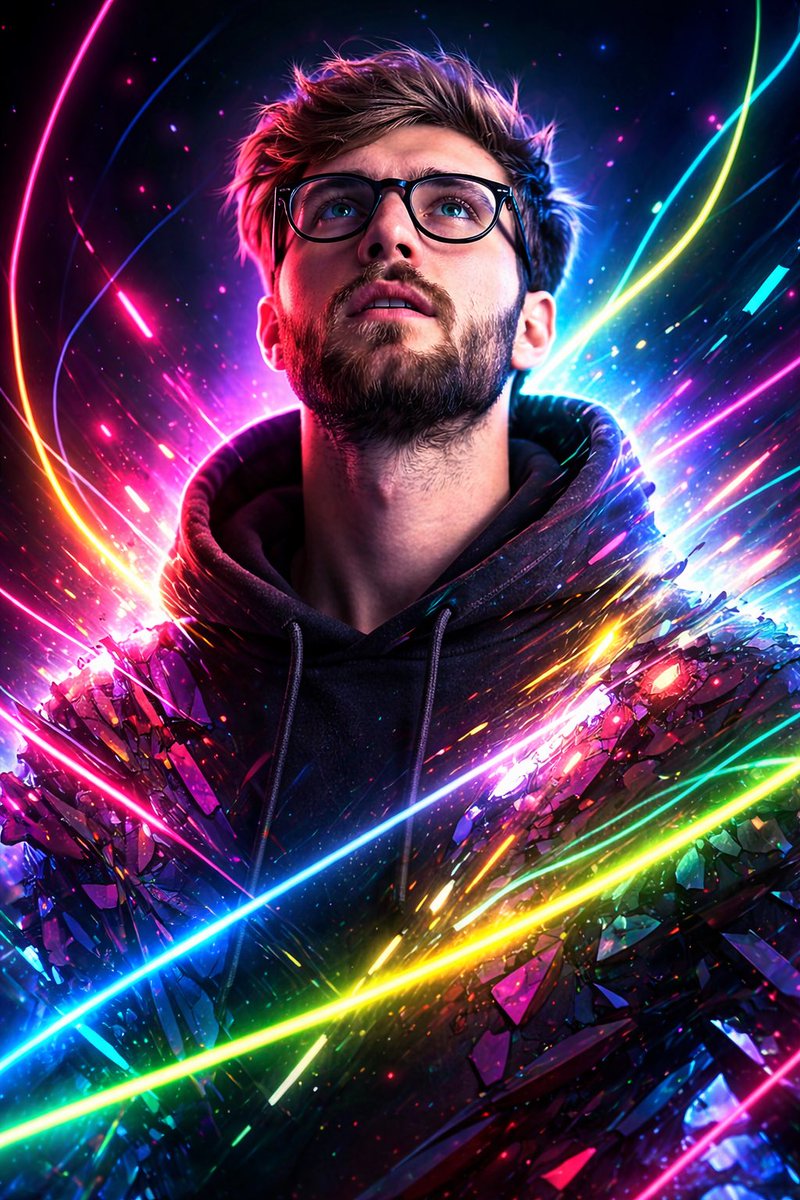 Synthwave Neon Digital Portrait Prompt — Nano Banana Pro AI Generated Image
