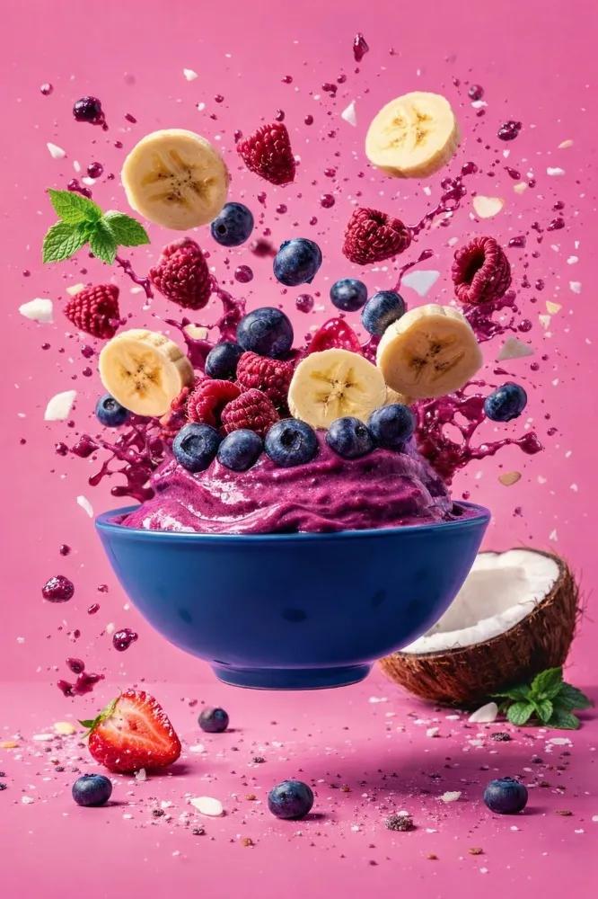 High-Speed Food Photography with Exploding Ingredients — Nano Banana Pro AI Generated Image