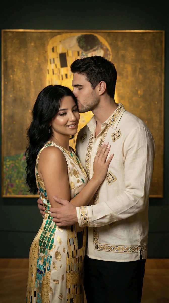 Klimt-Inspired Fine Art Editorial Portrait (JSON) — Nano Banana Pro AI Generated Image