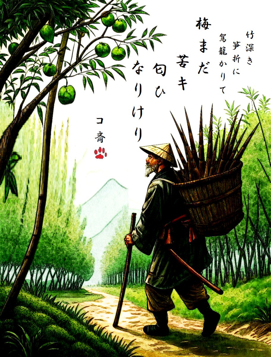 AI Haiga (Haiku Painting) Generation — Nano Banana Pro AI Generated Image