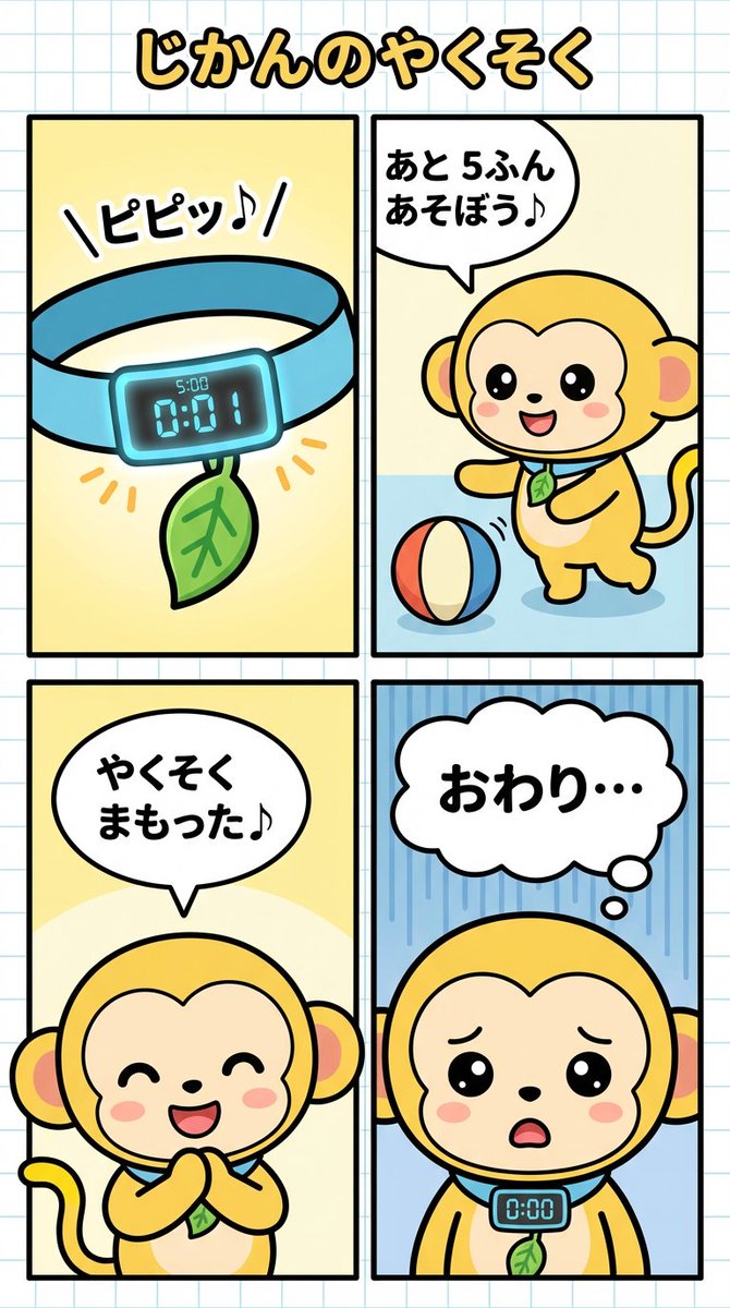 Four-Panel Comic Strip on Keeping Time — Nano Banana Pro AI Generated Image