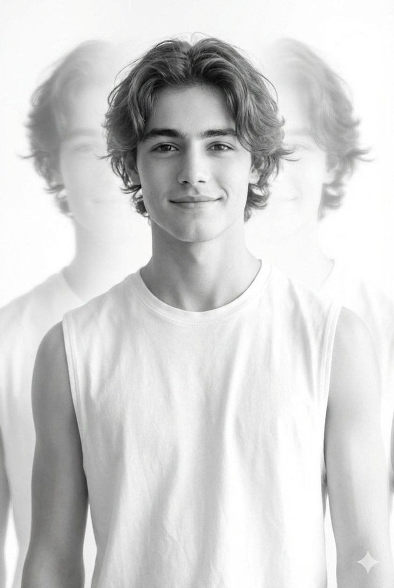 Black and White Multiple Exposure Portrait — Nano Banana Pro AI Generated Image