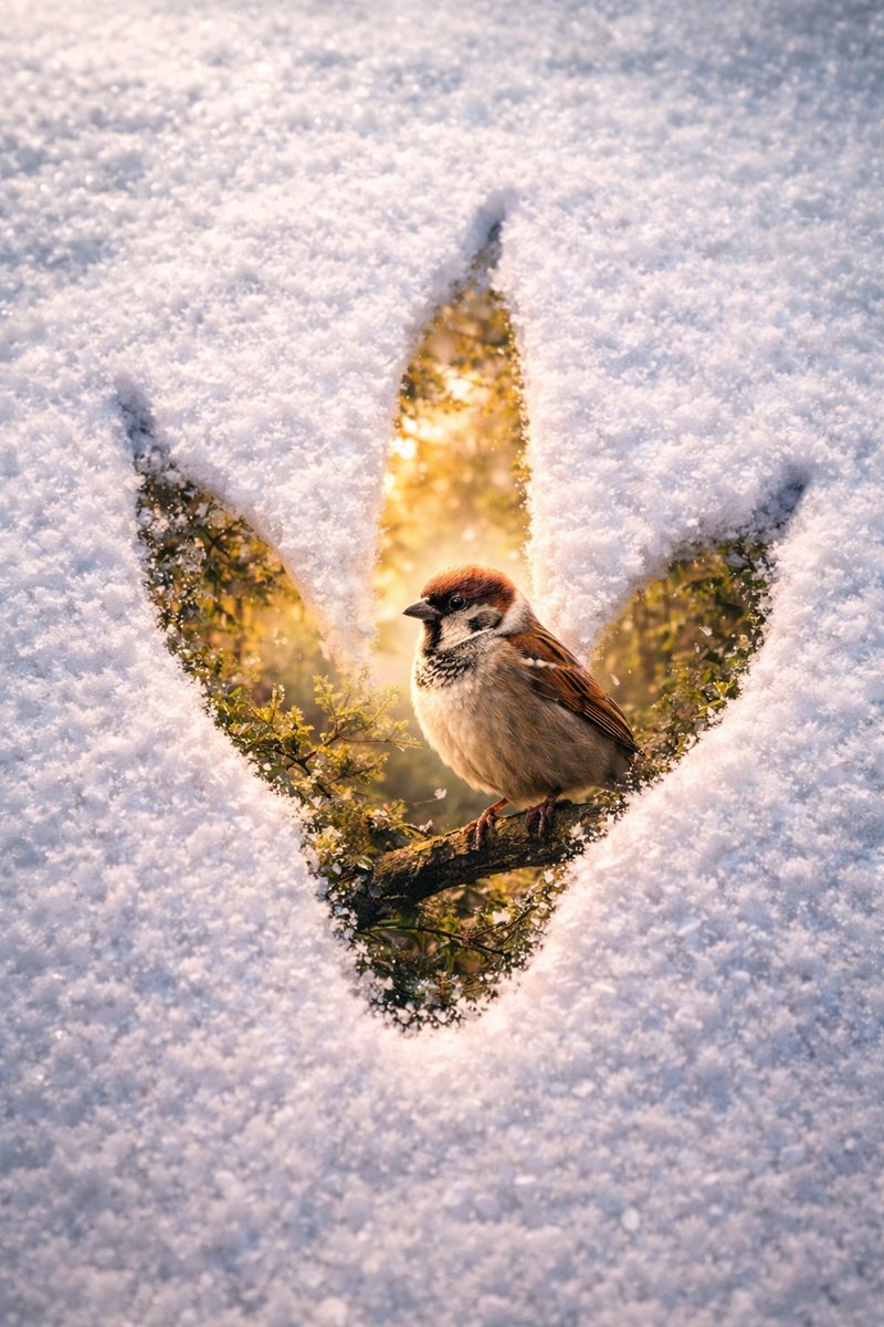 Surreal Pawprint Photo Manipulation Template — Nano Banana Pro AI Generated Image