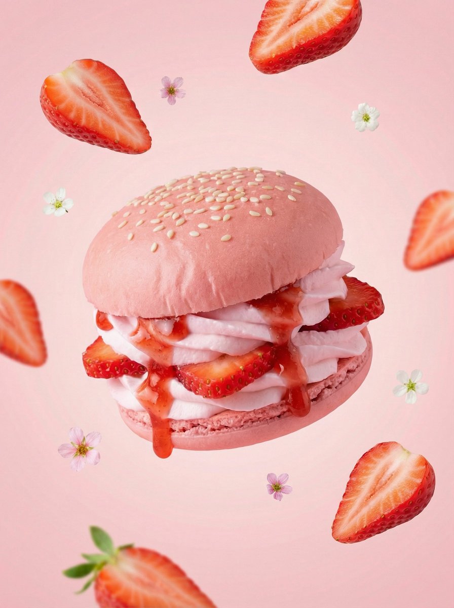 Hyper-Realistic Fruit Dessert Burger — Nano Banana Pro AI Generated Image