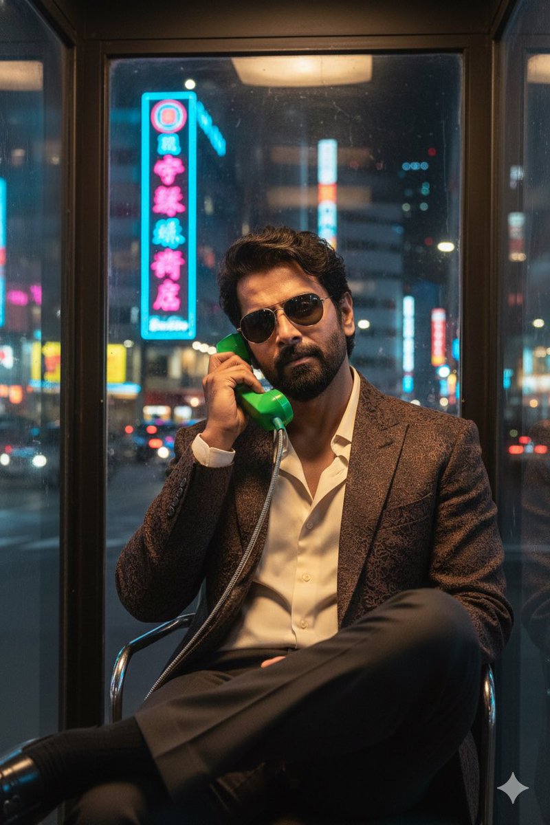 Neon City Phone Booth Portrait — Nano Banana Pro AI Generated Image