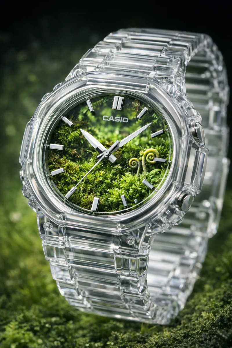 Crystal Terrarium Watch Product Shot — Nano Banana Pro AI Generated Image