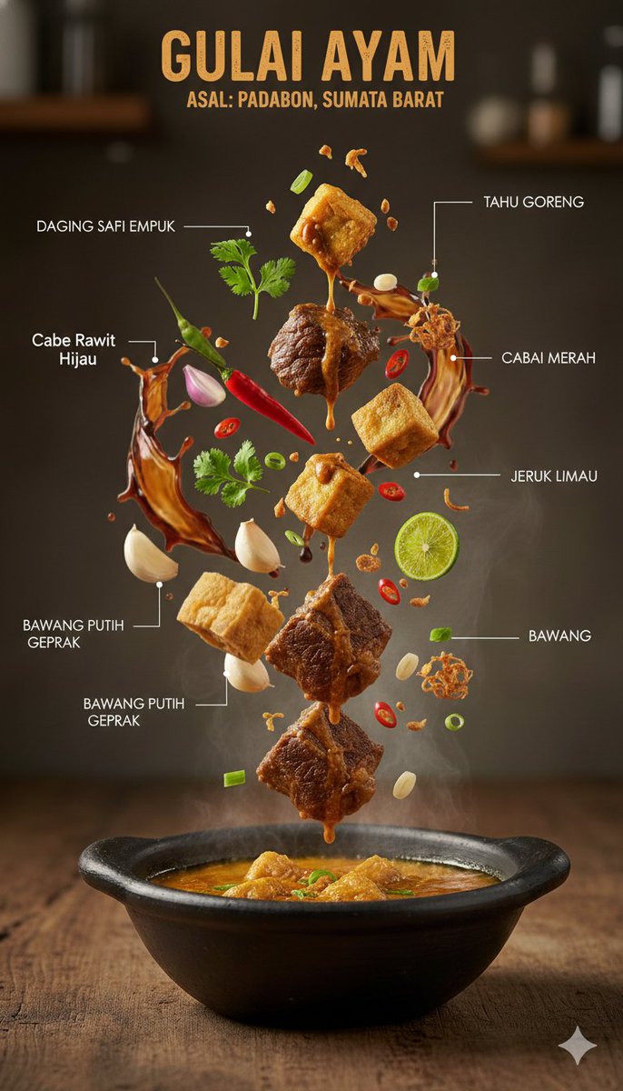 Ultra-Realistic Indonesian Culinary Infographic — Nano Banana Pro AI Generated Image
