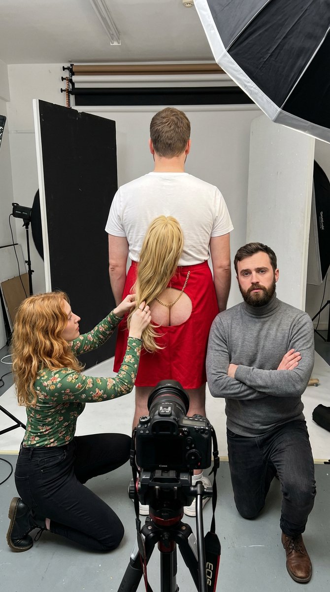 Humorous Behind-the-Scenes Photography Illusion — Nano Banana Pro AI Generated Image