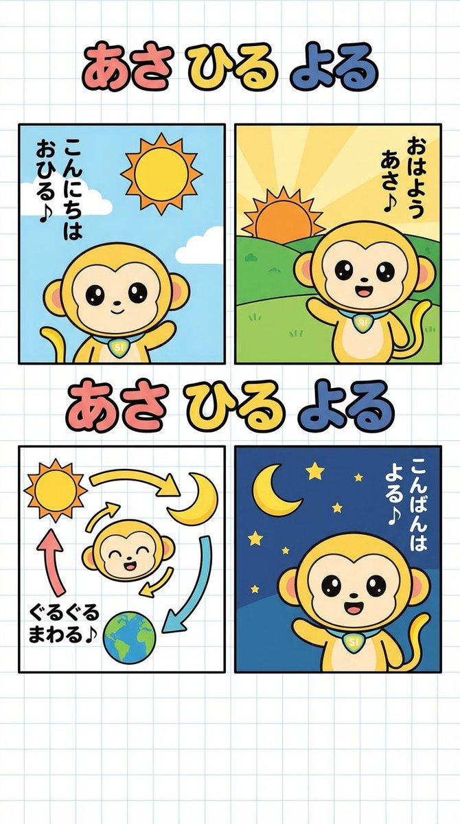 Four-Panel Comic: Morning, Noon, Night, Mandarin Orange Theme — Nano Banana Pro AI Generated Image