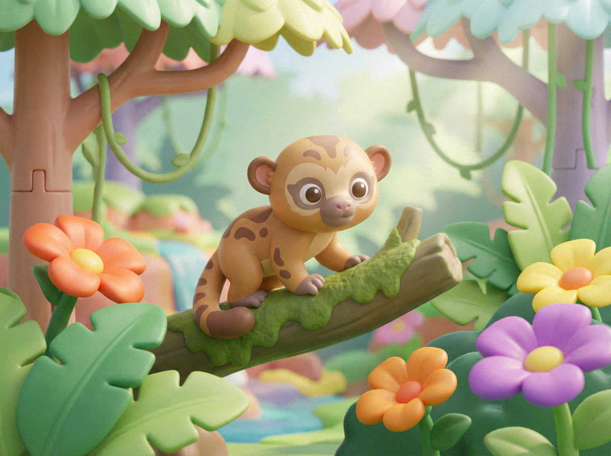 Playful 3D Toy Kinkajou Prompt — Nano Banana Pro AI Generated Image