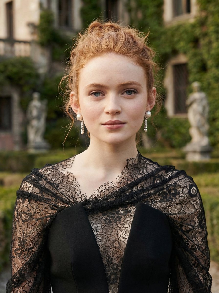 Sadie Sink Fine Art Editorial Portrait — Nano Banana Pro AI Generated Image