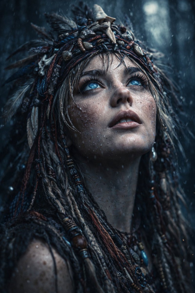 Ultra-Realistic Cinematic Close-up of Tribal Warrior Woman — Nano Banana Pro AI Generated Image