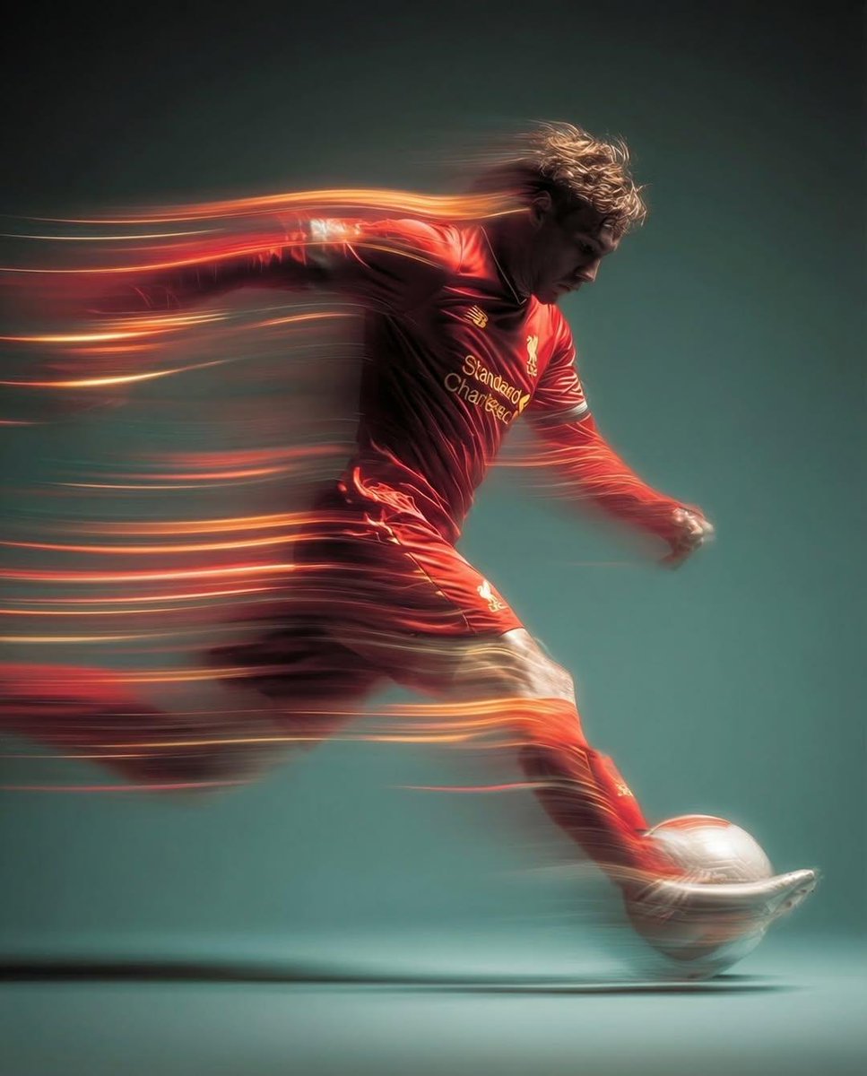 Panning shot of a soccer player kicking a ball — Nano Banana Pro AI Generated Image