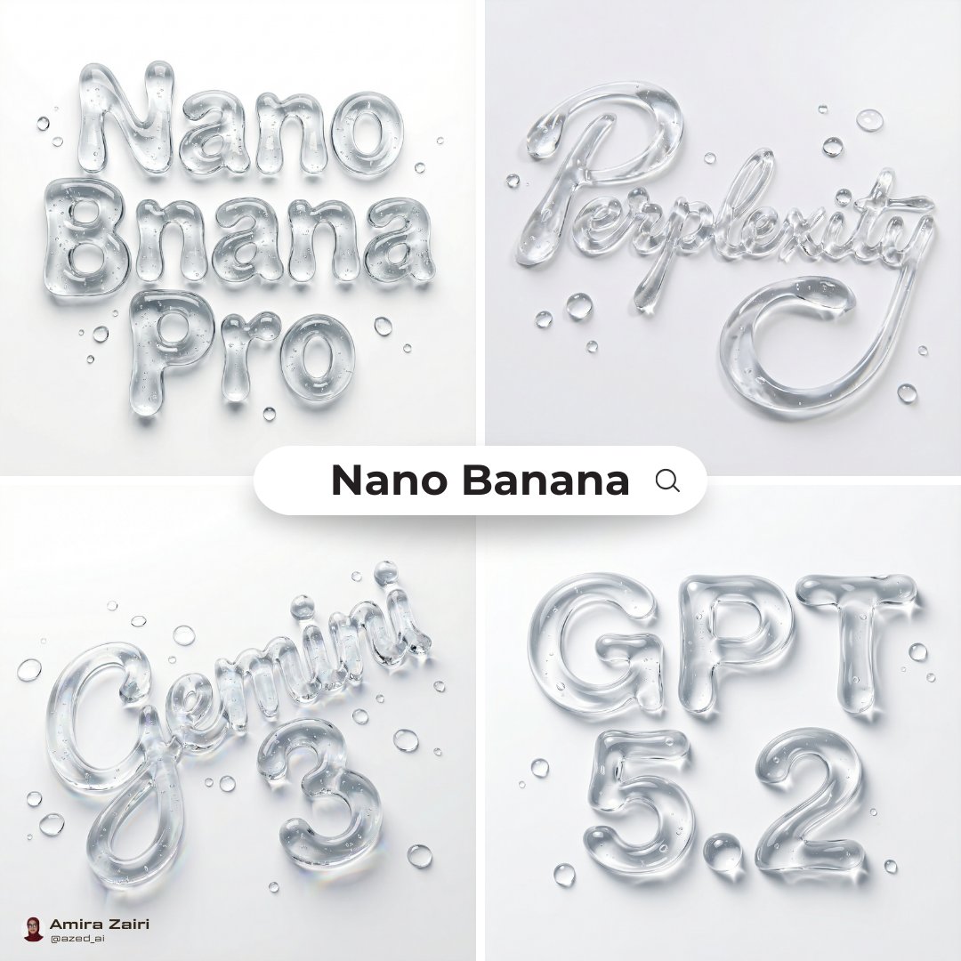 Abstract Liquid Typography Generation Prompt — Nano Banana Pro AI Generated Image