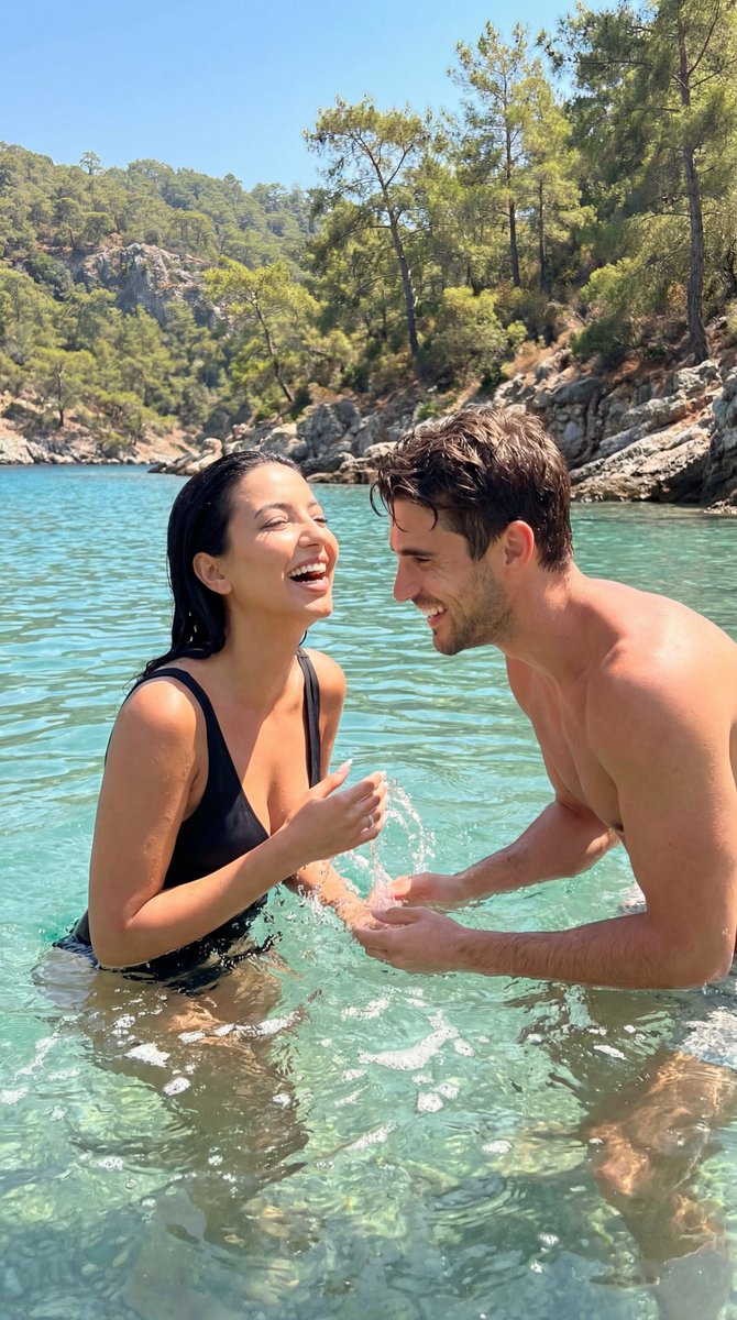 Ultra-Photorealistic Candid Water Splash Romance — Nano Banana Pro AI Generated Image