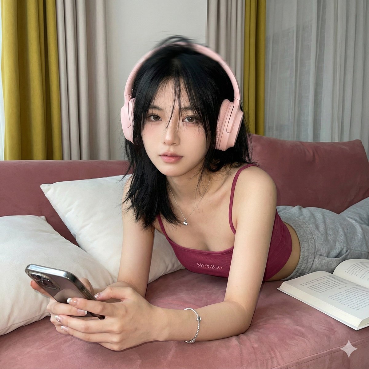 Seductive Sofa Selfie Prompt — Nano Banana Pro AI Generated Image