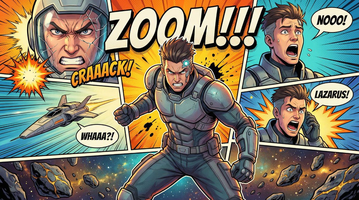 Comic Book Poster Illustration Template — Nano Banana Pro AI Generated Image