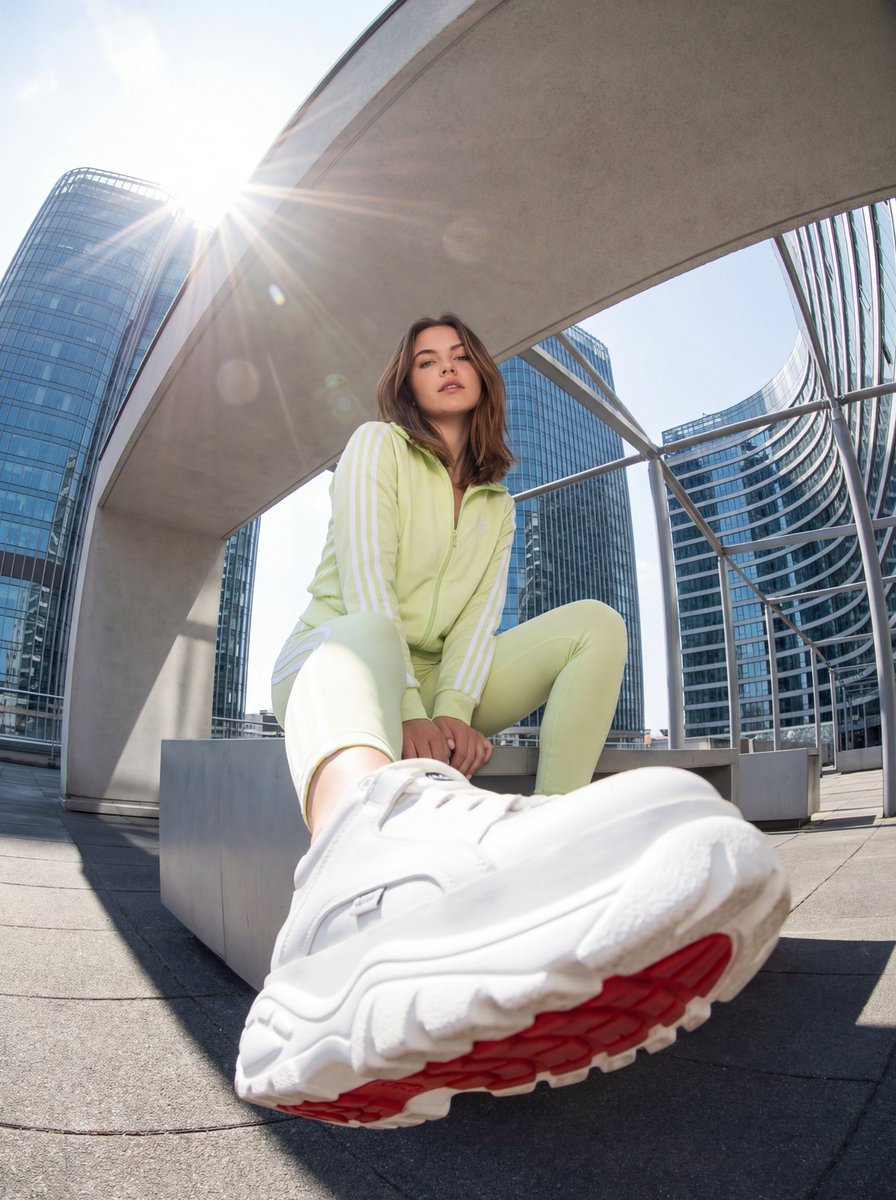Urban Streetwear Photo with Extreme Fisheye Perspective — Nano Banana Pro AI Generated Image