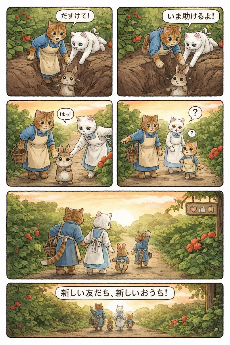 Converting Video to 4-Panel Manga — Nano Banana Pro AI Generated Image