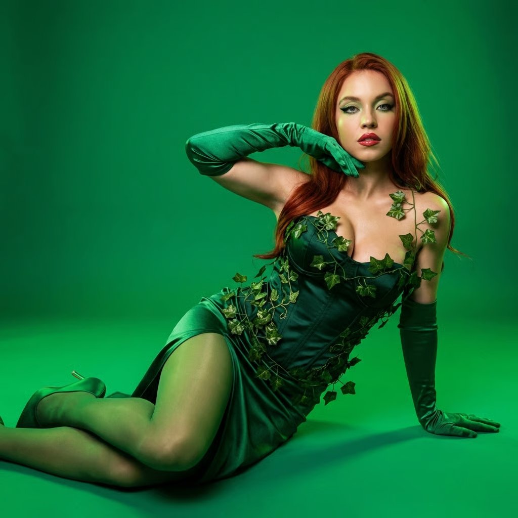 Emerald Nature Goddess Collection (Poison Ivy Inspired) — Nano Banana Pro AI Generated Image