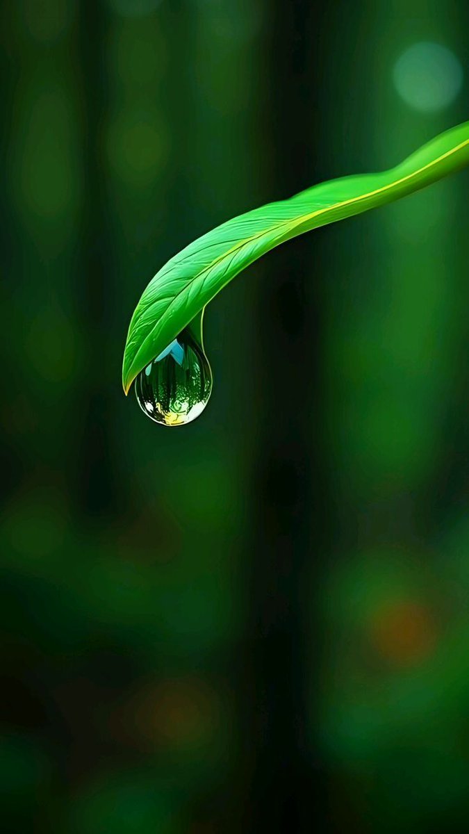 Ultra-Cinematic Macro Shot of a Leaf and Water Droplet — Nano Banana Pro AI Generated Image
