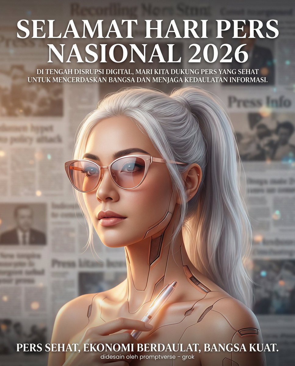 Editorial Poster for Hari Pers Nasional 2026 — Nano Banana Pro AI Generated Image