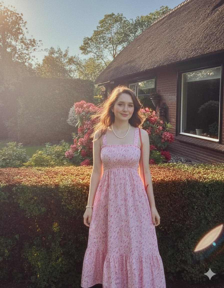 Elegant Summer Portrait in an English Country Garden — Nano Banana Pro AI Generated Image