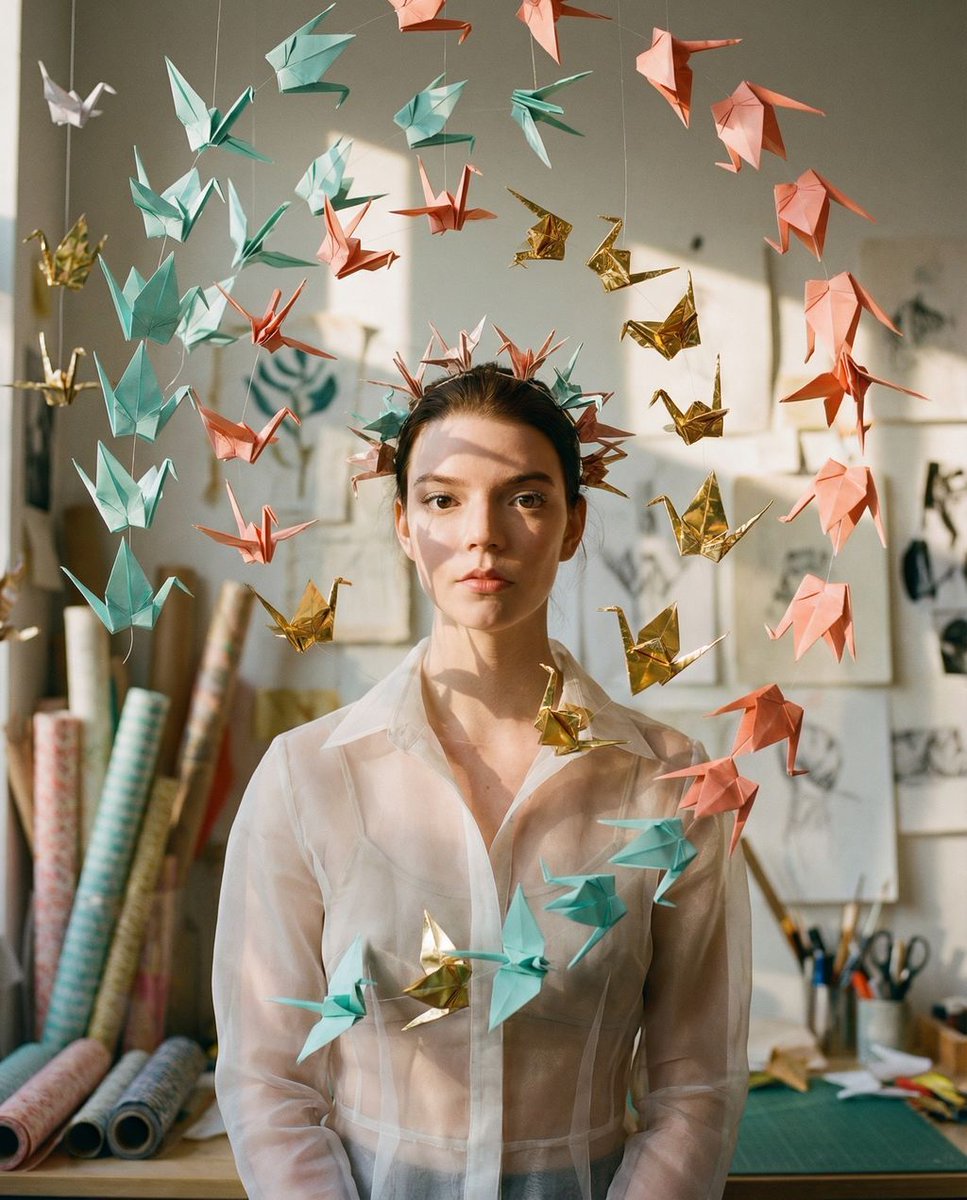 Paper Symphony Editorial Fashion Shoot — Nano Banana Pro AI Generated Image