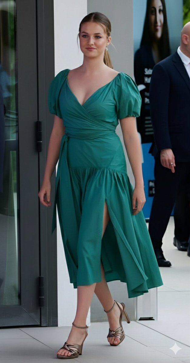 Emerald Green Satin Dress Fashion Editorial — Nano Banana Pro AI Generated Image