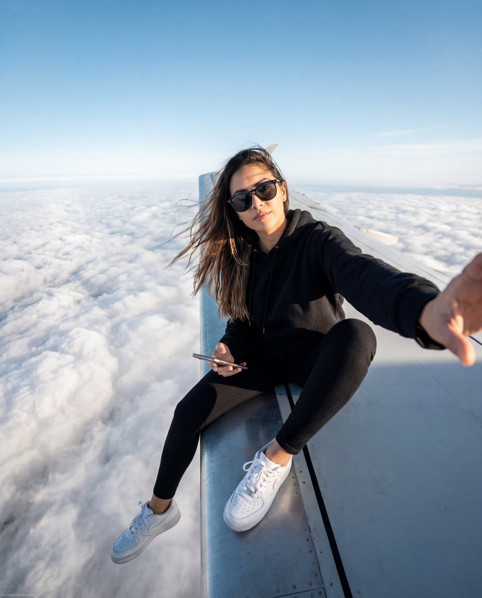 Airplane Wing Selfie Prompt (JSON) — Nano Banana Pro AI Generated Image