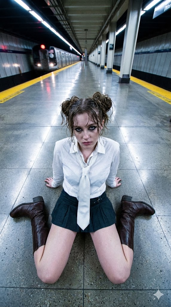 Liminal Transit Aesthetic Portrait — Nano Banana Pro AI Generated Image