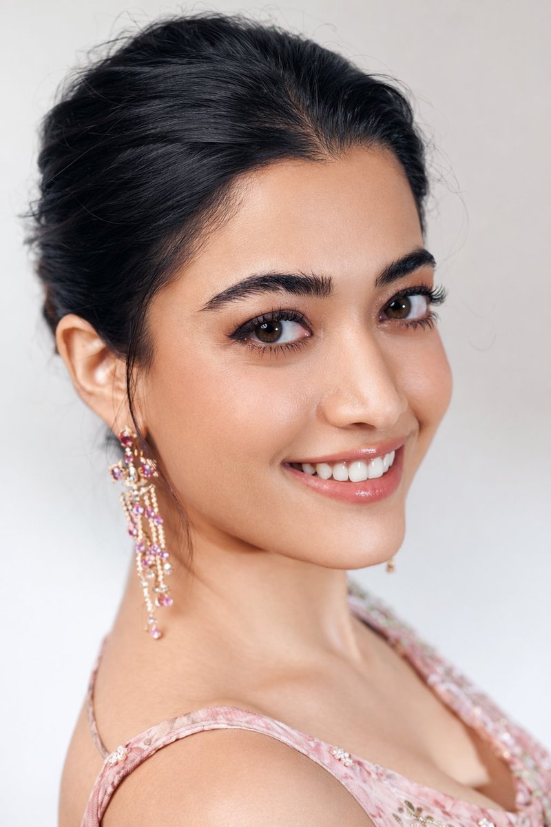 8K Studio Portrait of Rashmika Mandhana in Saree — Nano Banana Pro AI Generated Image