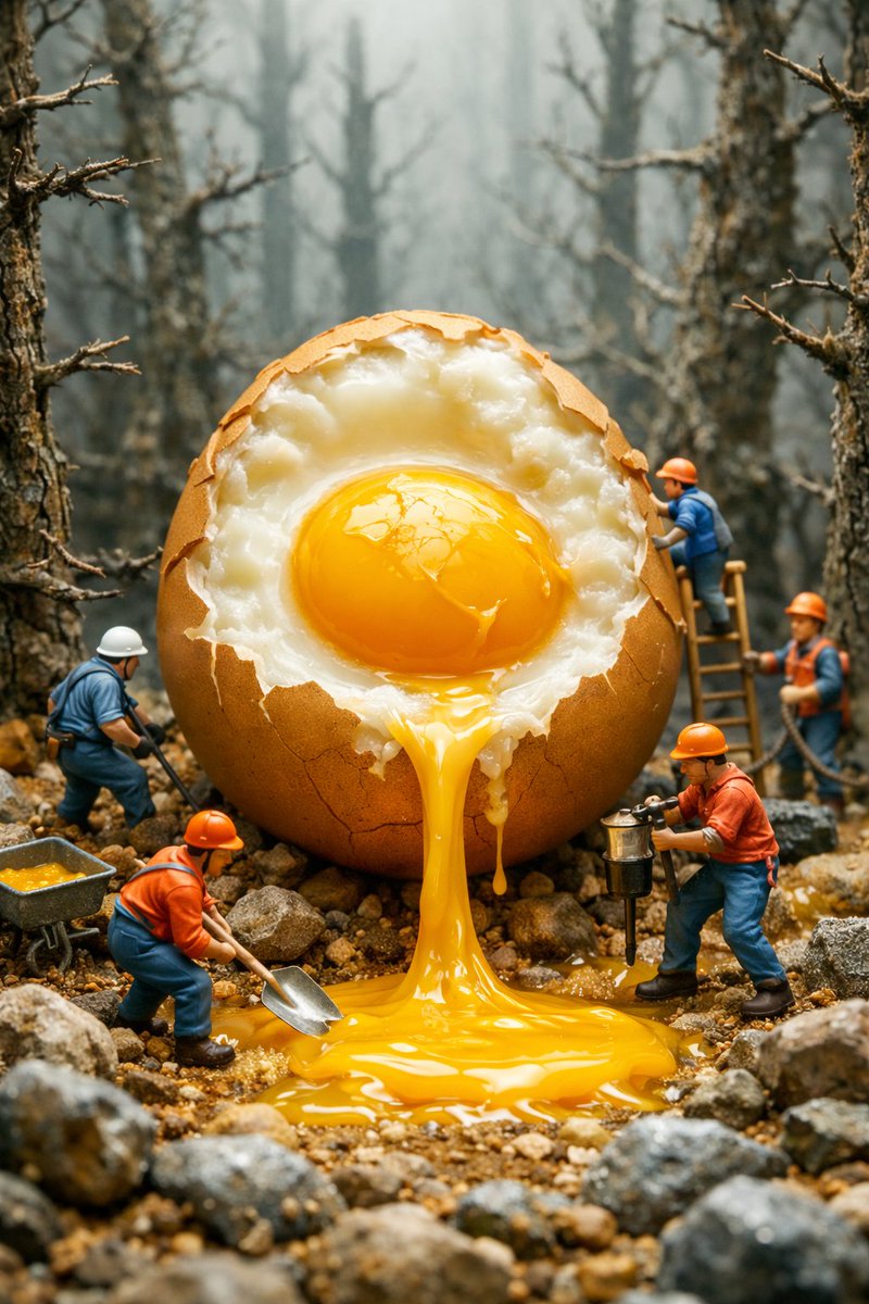 Surreal Miniature Egg Art Scene Prompt — Nano Banana Pro AI Generated Image