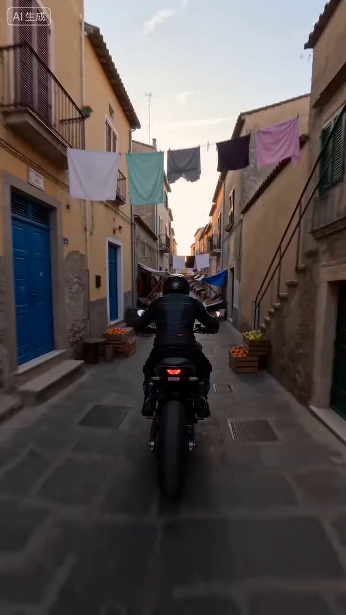 Motorcycle Chase Single Continuous Shot